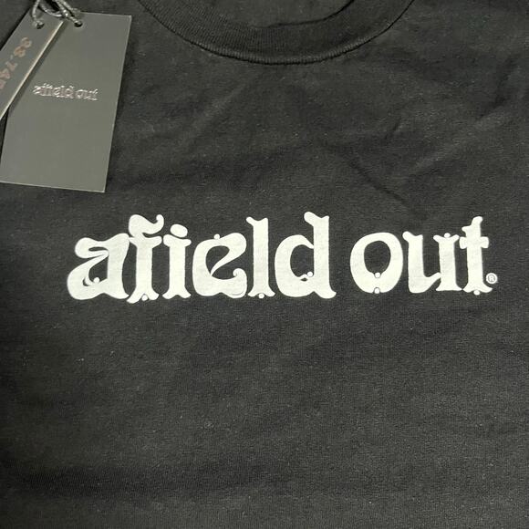 Afield Out Black Wordmark T Shirt Men’s Sz M New - Picture 2 of 6